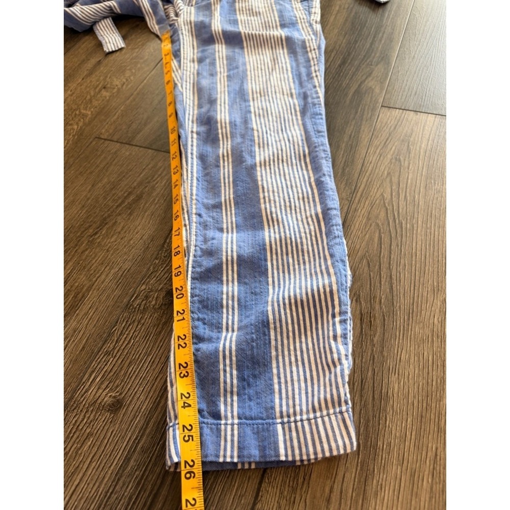 Tommy Hilfiger Relaxed Tapered Chino Striped Pants Blue 4 Coastal Summer Preppy - Picture 12 of 16